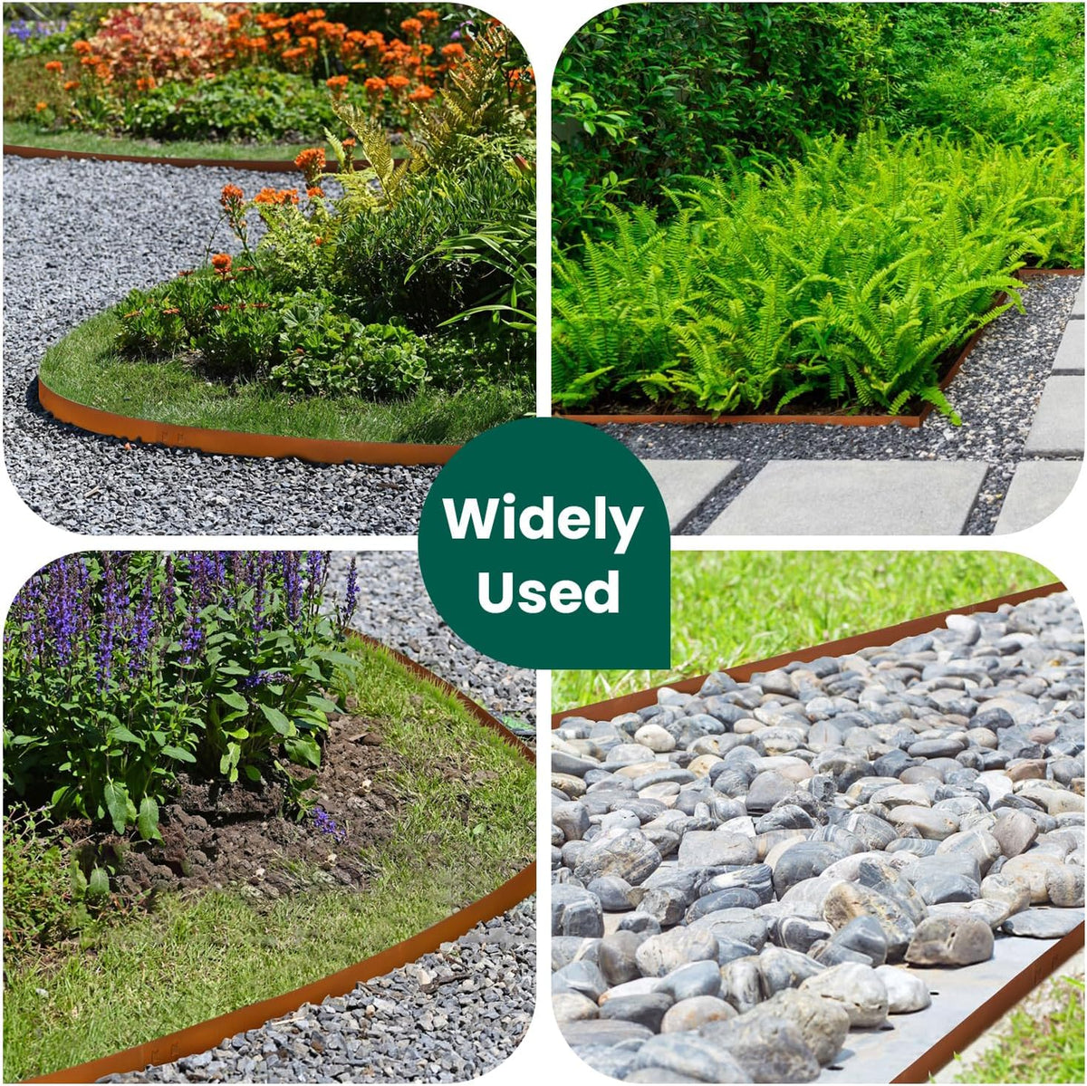 Corten Steel Landscape Edging 40 Inch Strips Steel Landscape Edging Metal Garden Edging Border