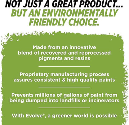 EVOLVE Paint & Primer: Environment-friendly, Low Sheen with One-coat Coverage for Interior &