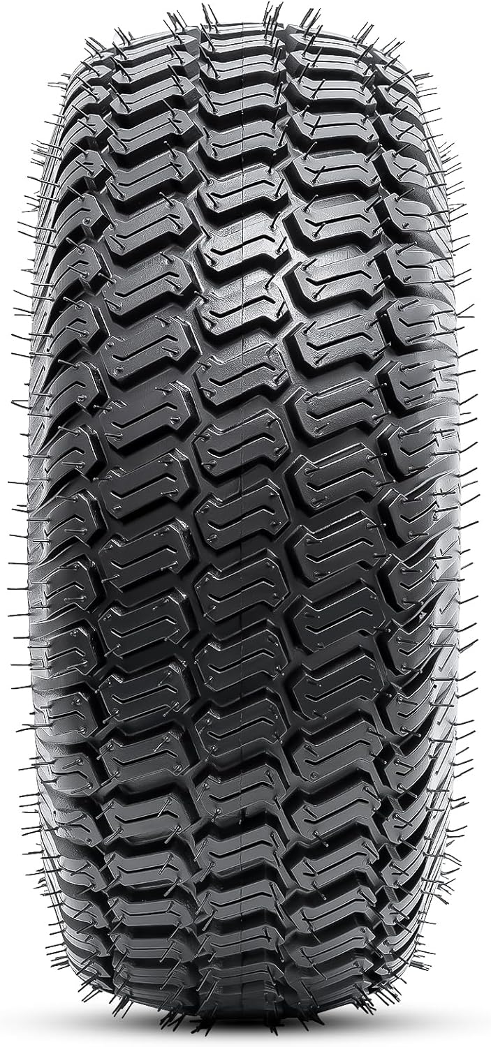 15x6.00-6(4PR) Tubeless Tire and Wheel, 15-Inch Replacement Pneumatic Tires and Wheel with 3/4"