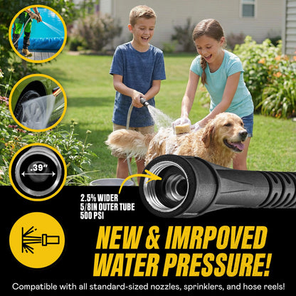 BIONIC STEEL 50 Ft Metal Garden Hose with Sprayer Nozzle