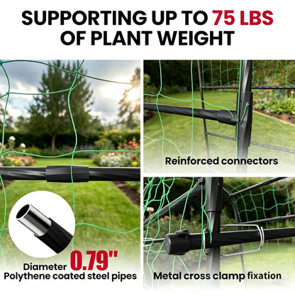 Miory Garden Arch Trellis for Climbing Plants Outdoor, 7ft Tall Plants Support Trellis for Climbing
