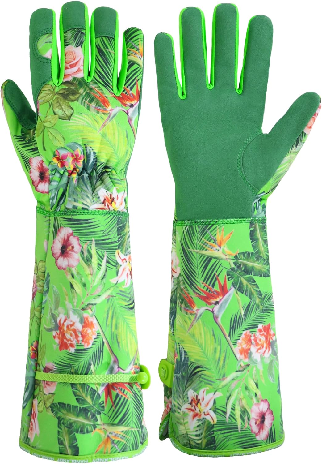 HANDLANDY Women Gardening Gloves, Scratch Resistant Breathable Ladies Rose Pruning Long Gauntlet