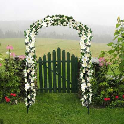 VINGLI Garden Arbor, Arch Walkway for Wedding Ceremony Party, Christmas Garden Decorations Steel