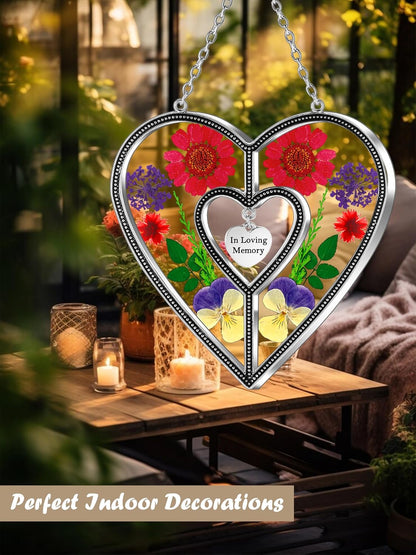 KY&BOSAM Heart Suncatcher In Loving Memory Memorial Gift for Loss of Loved One Unique Sympathy Gift