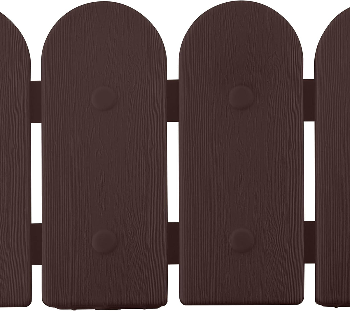 Evelyne Garden Border Plastic Edging: Wooden Fence Design - 8pcs Brown Yard Landscaping Fence Liner