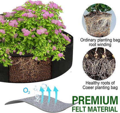 2-Pack 50 Gallon Plant Grow Bags, Large Fabric Raised Garden Bed with Handles,Durable Garden Beds
