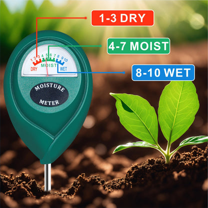 XLUX Long Probe Plant Soil Moisture Meter, Indoor Outdoor use, Battery-Free