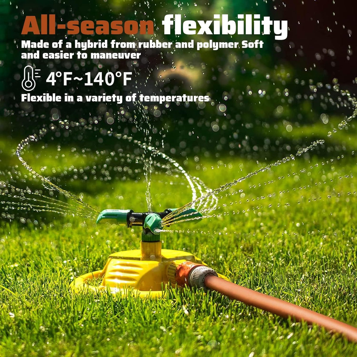 Worth Short Lead-in Hybrid Garden Hose 5/8 in. x 10 ft. -Kink Free, No Leaking, Male/Female