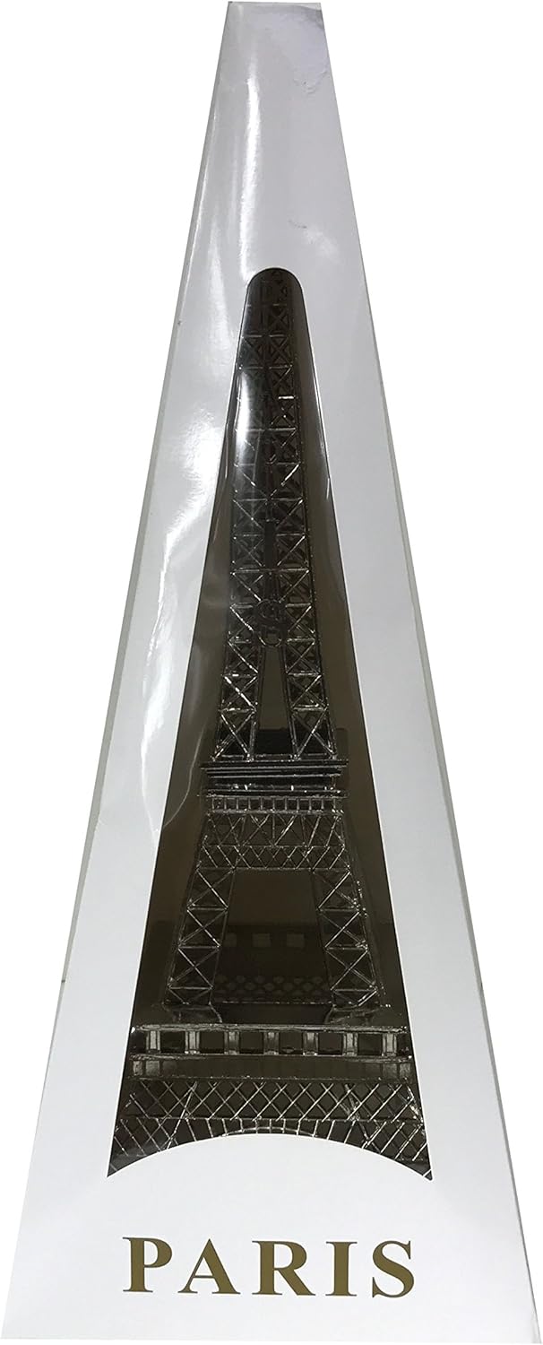 allgala Eiffel Tower Statue Decor Alloy Metal, and Size (07", Silver)