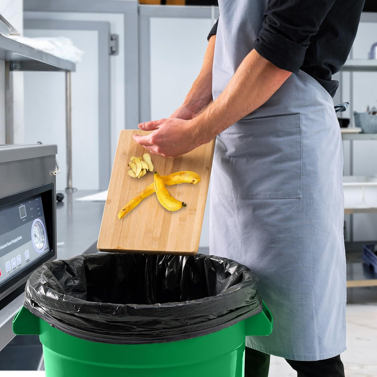 PRO&Family 20 Gallon Trash Can with Lid Round Ingredient Storage Containers Recycling Bin Kitchen