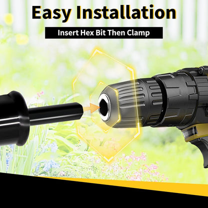 4"x32"Auger Drill Bit for Planting,Heavy-Duty Garden Auger Spiral Drill Bit with Dual Sharp