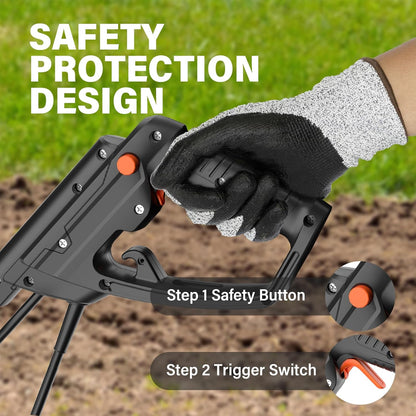MAXLANDER Electric Tiller Cultivator, 14 Inch 12 Amp Corded Tiller for Gardening with Foldable