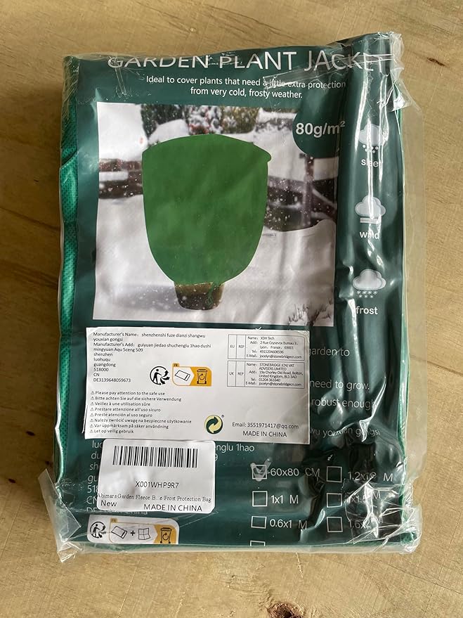 Abimars Thicker Plant Covers Freeze Protection Jacket 2.36 oz/yd², 2'x2.6' Reusable Winter Plant