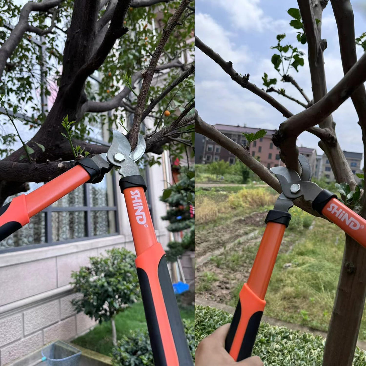 SHIND Lopper Heavy Duty Branch Cutter Tree Clippers with Compound Action, Chops Thick Branch Ease