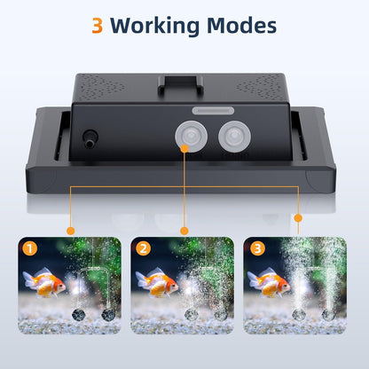 NFESOLAR Solar Pond Aerator with Battery Backup, 3 Modes, 2 Air Stones, Solar Air Pump for Outdoor