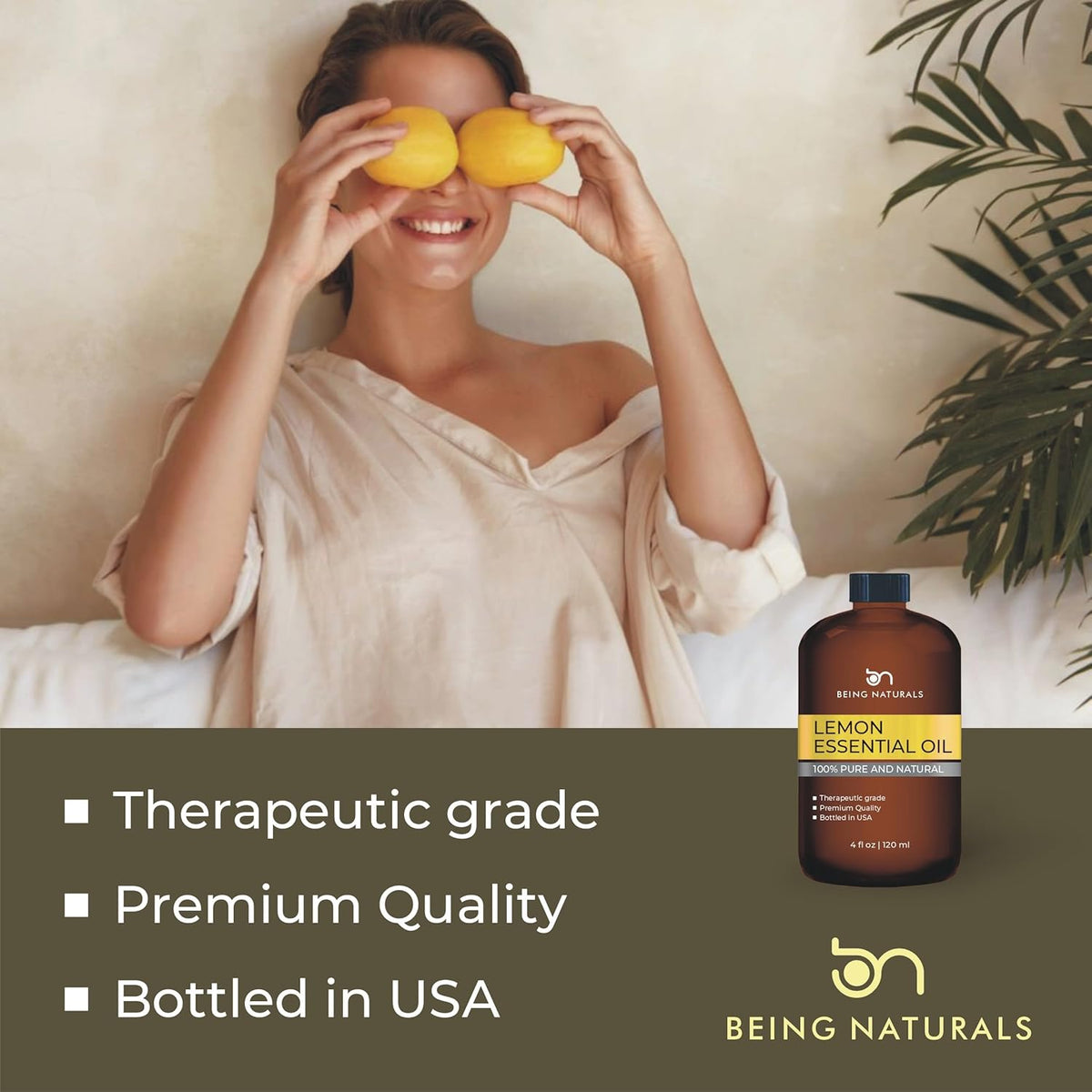 Lemon Essential Oil - Huge 4 FL OZ - 100% Pure & Natural – Premium Natural Oil with Glass Dropper