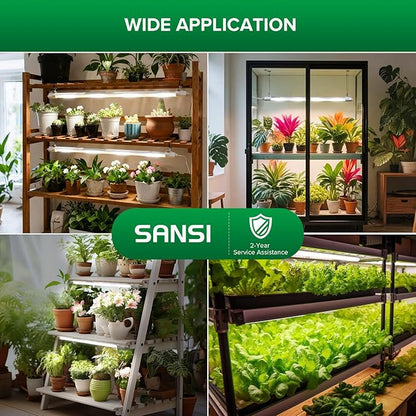 SANSI Grow Lights for Indoor Plants, 25W Plant Lights for Indoor Growing, 2FT 4000K Full Spectrum