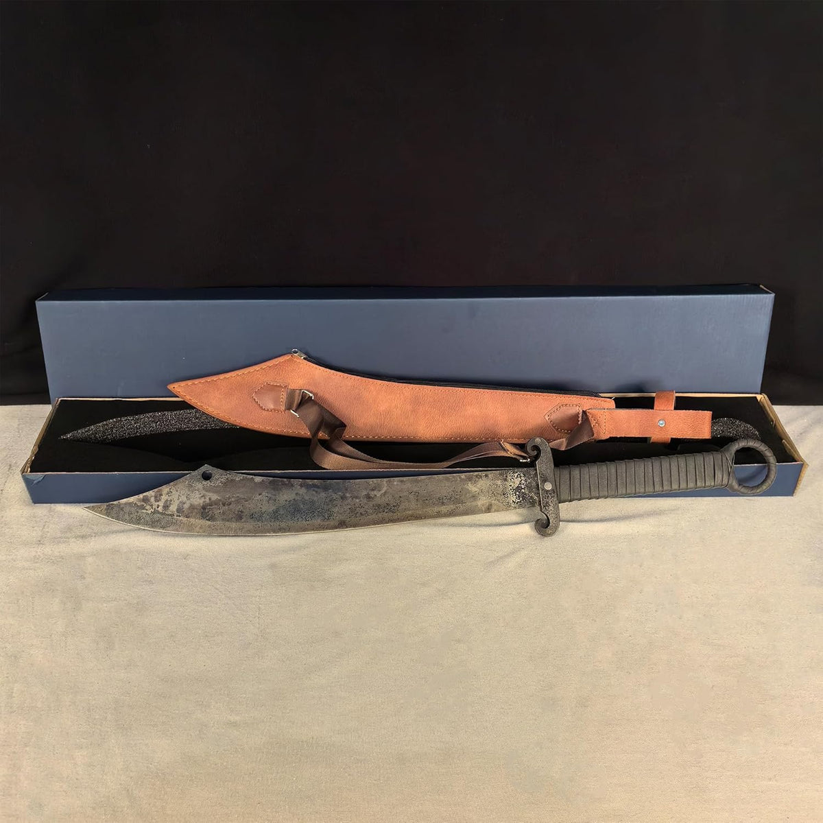 SV Handmade cast Manganese Steel Chopping Blade Sword, Full Tang, Outdoor, Hunting, Camping