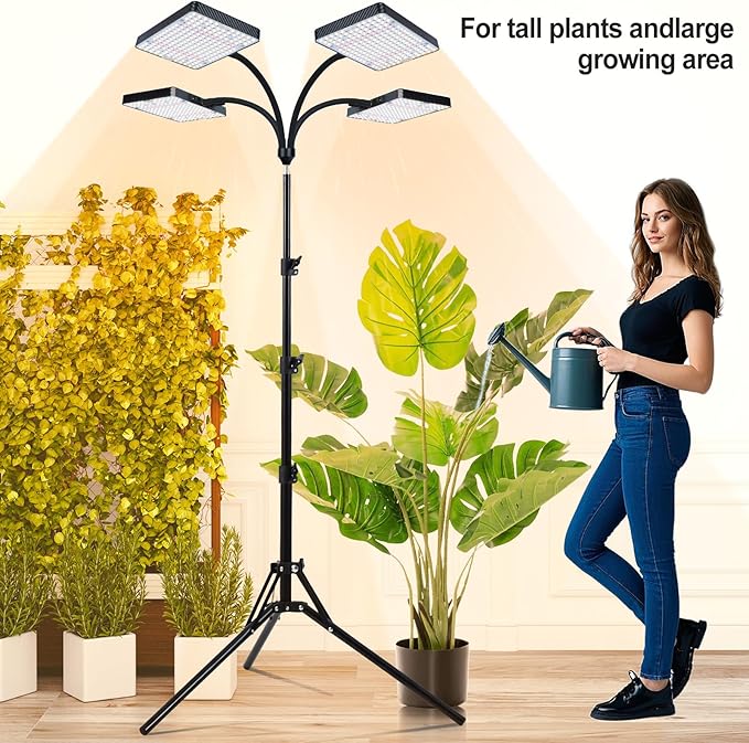 Grow Light with Stand, Orchbloom Grow Lights for Indoor Plants 100W, Natural Sunlight Full Spectrum