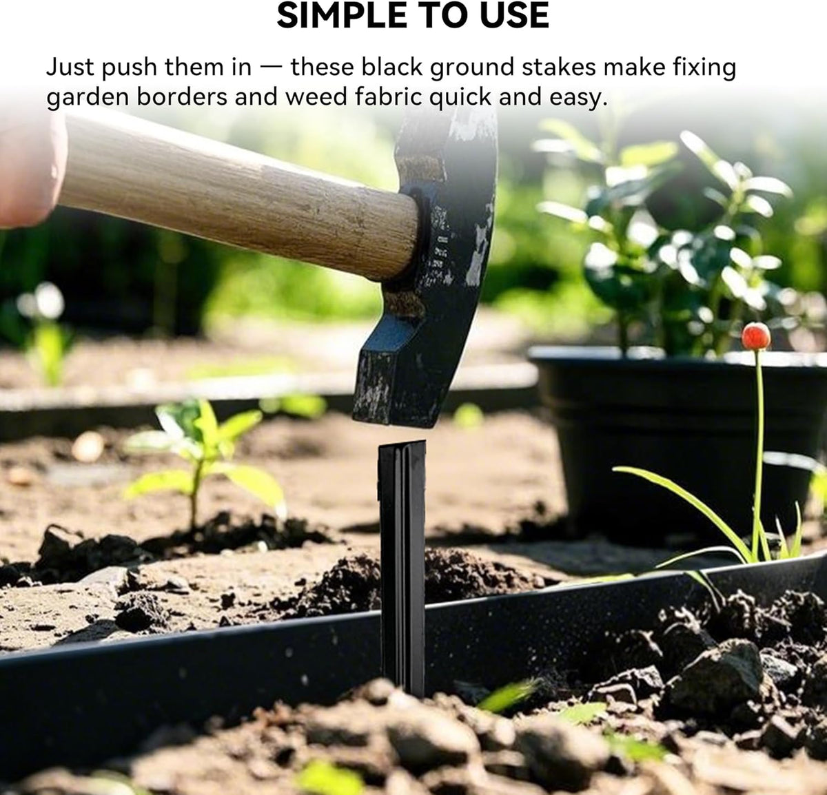 Metal Landscape Edging Stakes, 13Pcs 12Inch Galvanized Steel Garden Stakes Solid Top Curved