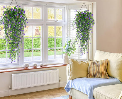 RECUTMS Vine Plant Fake Ferns Plants Large Faux Artificial Hanging Plants Wall Plants Artificial