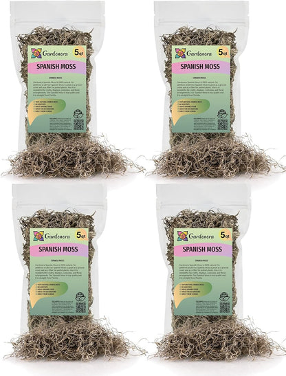 Premium Natural Spanish Moss | Natural Preserved - 20 Quart - Great Ground Cover - Filler for