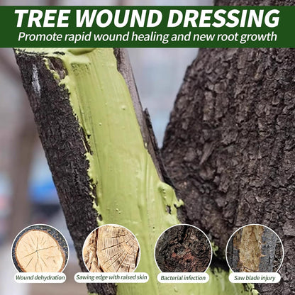 Tree Wound Sealer, 500g Tree Wound Dressing Grafting Wax with Brush, Rapid Protective Film Forming