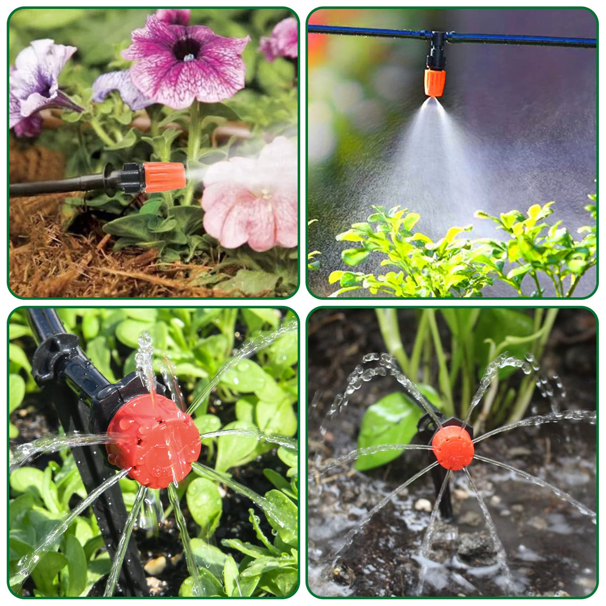 Flantor Drip Irrigation Kit, Drip Irrigation System for Garden with 1/4" Irrigation Tubing DIY