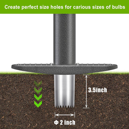Dolibest Sod Plugger, Bulb Planter Tool with Soft Rubber Grip, Grass Plugger Tool with Stainless