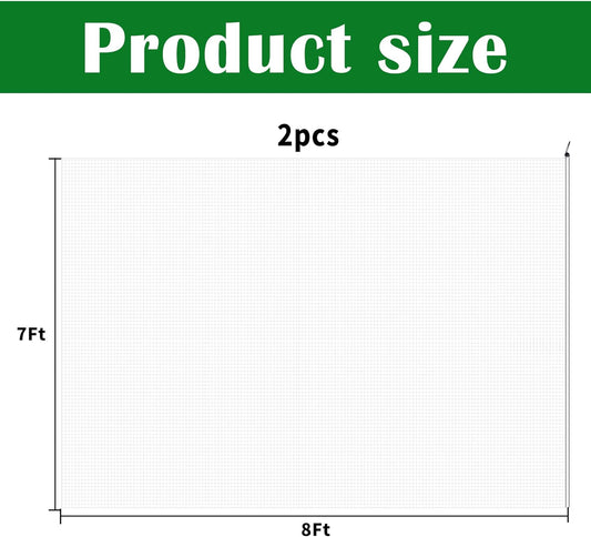 2 Pcs Fruit Tree Netting, 7 x 8 Ft Large Insect Bird Barrier Tree Net with Drawstring, Garden Bird