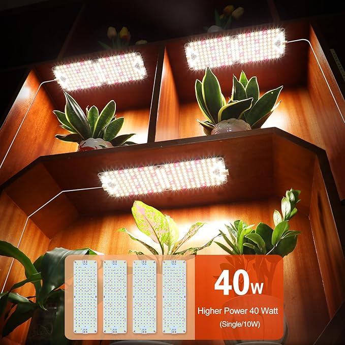 4Pack Panel Grow Lights for Indoor Plants, Seed Starting, Vegetables, Pot Plants, Bonsai with