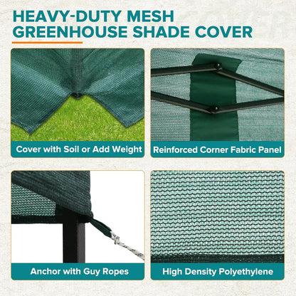 EAGLE PEAK Replacement Mesh Cover for 12x8 Portable Walk-in Pop up Greenhouse, Front and Rear