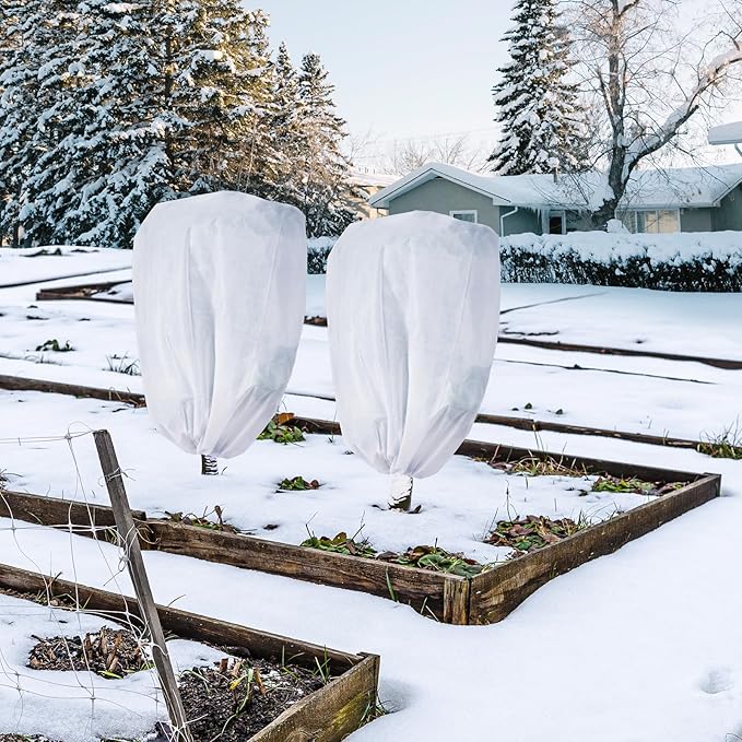 Plant Covers Freeze Protection 78" x 89" 2.2 oz, Large Size Bag Frost Cloth Plants Jacket