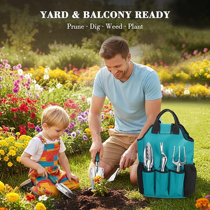 Garden Tool Set, Gardening Gifts for Women, Men, Mom, Dad, 11-Piece Heavy-Duty Aluminum Hand Tools