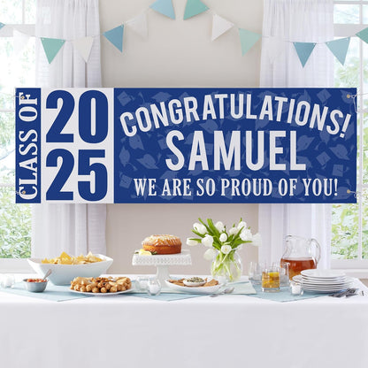 Let's Make Memories Personalized Graduation Banner Class of 2025 - Graduation Party Decorations