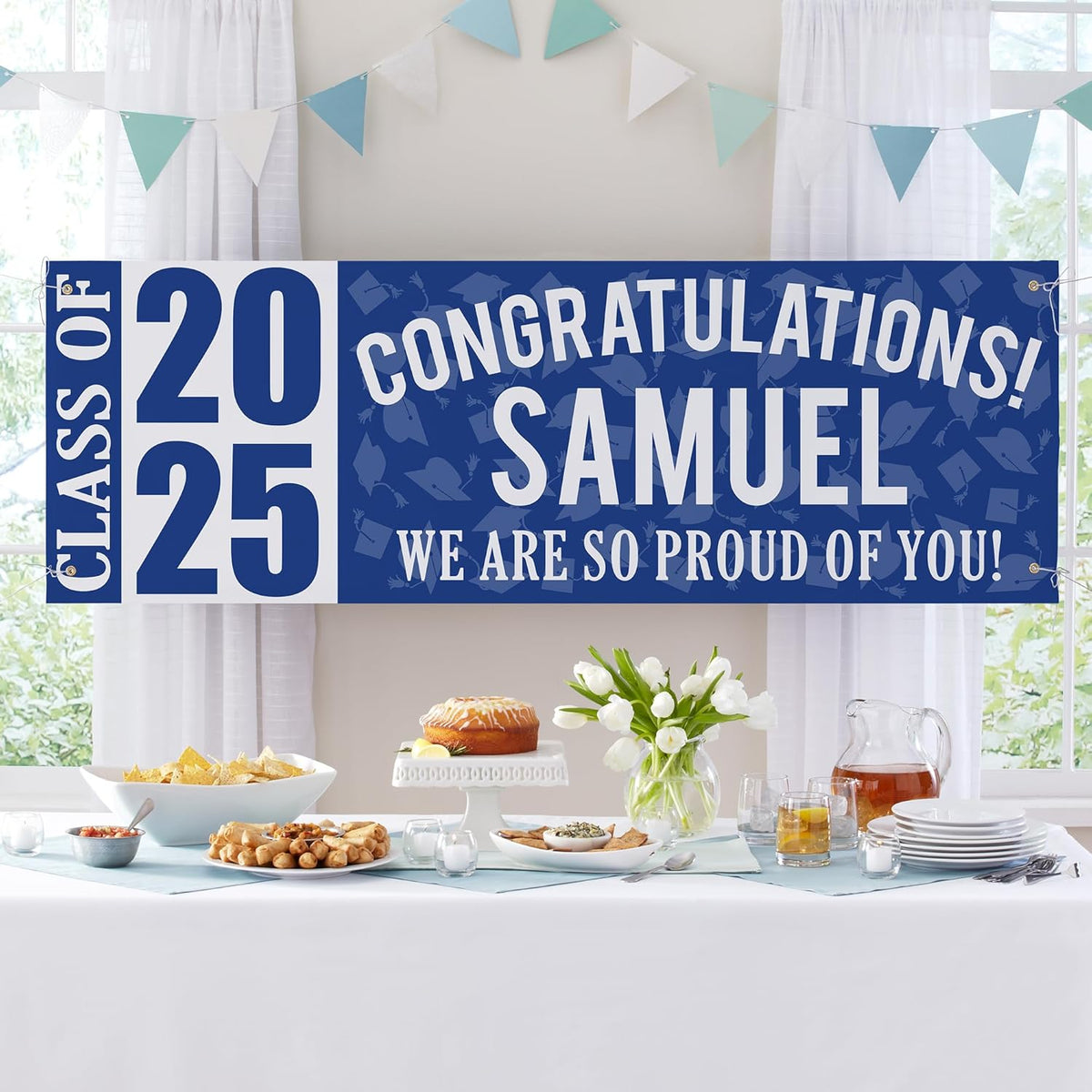 Let's Make Memories Personalized Graduation Banner Class of 2025 - Graduation Party Decorations