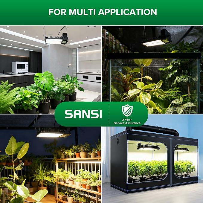 SANSI Grow Lights for Indoor Plants Full Spectrum, 100W(750W Equiv) Plant Light with Optical Lens