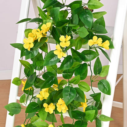 BLEUM CADE Artificial Hanging Flowers for Outdoors, 2pcs Fake Hanging Plants Pothos Vines with