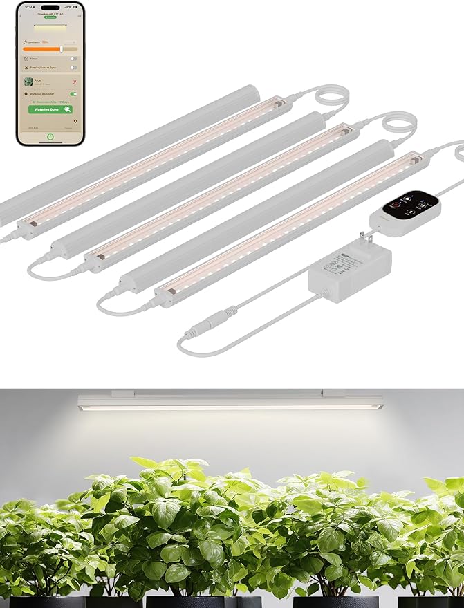 GLOWRIUM Smart Grow Lights for Indoor Plants with APP, 15" Full Spectrum Grow Light Strips, G6