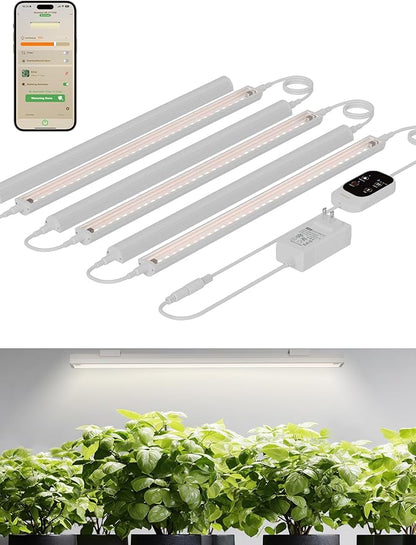 GLOWRIUM Smart Grow Lights for Indoor Plants with APP, 15" Full Spectrum Grow Light Strips, G6