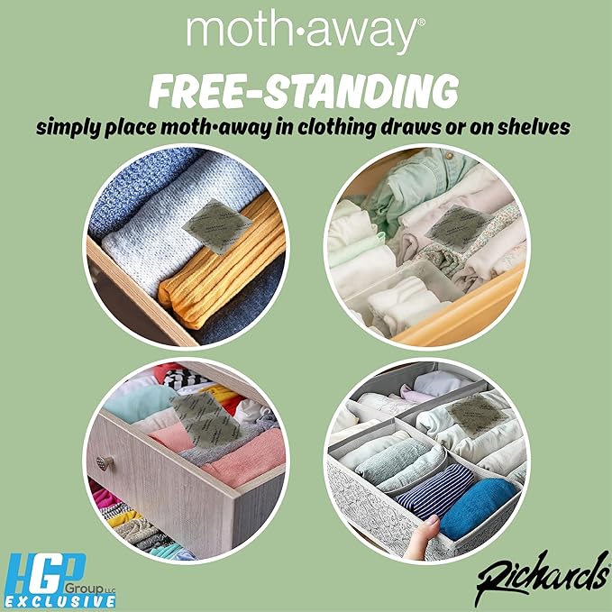 Richards Homewares Moth Away Sachets – 72-Pack Value Bundle, Natural Herbal Moth Repellent