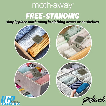 Richards Homewares Moth Away Sachets – 72-Pack Value Bundle, Natural Herbal Moth Repellent