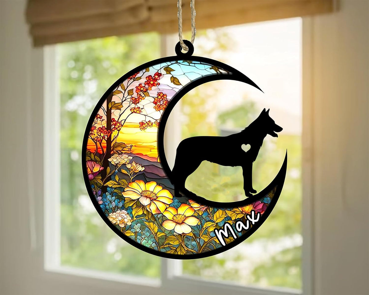 Personalized Dog Memorial, Custom Name Czechoslovakian Wolfdog Dog Christmas Ornament with Name