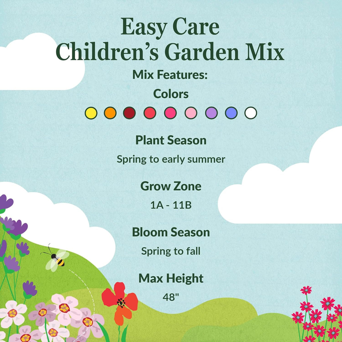 Ferry-Morse Easy Care Children’s Garden Mix Bulk Flower Seeds, 1lb
