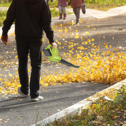 Leaf Blower Cordless with 2 Battery and Charger, 130MPH 180CFM High Speed Leaf Blower with 2 Tubes