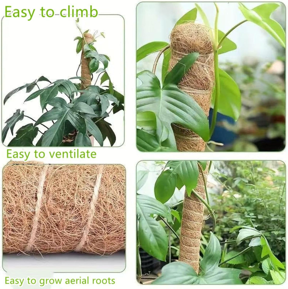 Moss Pole,47 Inch Monstera Plant Support, Upgraded 7mm Aluminum core Moss Poles for Climbing Indoor
