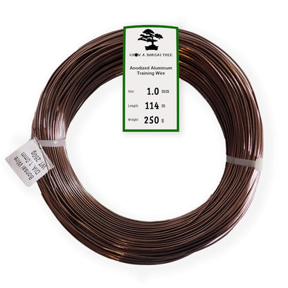 Anodized Aluminum 1.0mm Bonsai Training Wire 250g Large Roll (375 feet) - Choose Your Size and