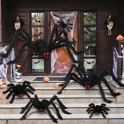Halloween Giant Spider Decorations: 12/20/30/35/49 Inches Large Fake Scary Hairy - 5PCS Huge Plush