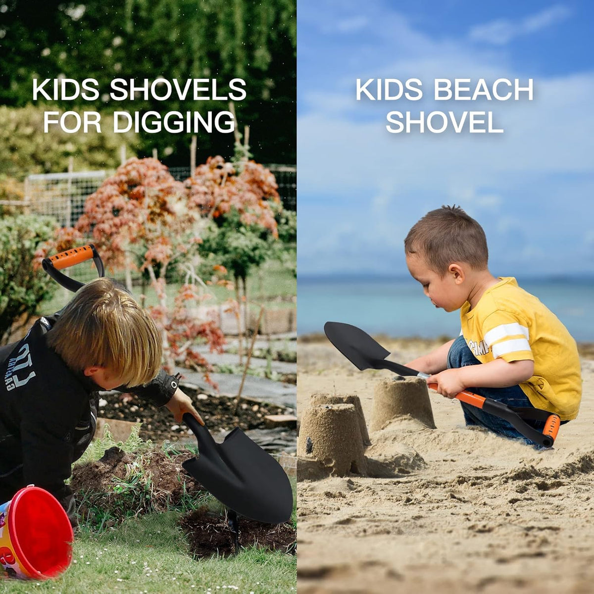 Kids Shovel, Small Shovels for Digging, Overall Length 28 Inches, Mini D Handle Shovel,Gardening