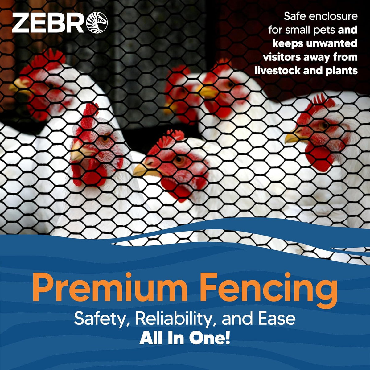 Plastic Hex Chicken Wire Mesh Garden Fence Roll (4' x 50' - Black) - Versatile Poultry Netting and